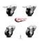 Service Caster 3.5 Inch Phenolic Wheel Swivel Bolt Hole Caster Set with 2 Total Lock Brake SCC SCC-BHTTL20S3514-PHS-2-S-2 - alternate 2